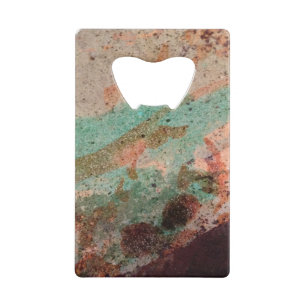 Colorful Dyed Cement Abstract Creditkaart Flessenopener
