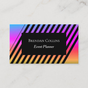 Colorful Dynamic Striped Modern Visitekaartje