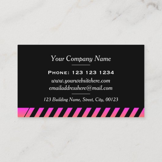 Colorful Dynamic Striped Modern Visitekaartje (Achterkant)