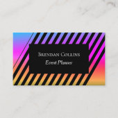 Colorful Dynamic Striped Modern Visitekaartje (Voorkant)