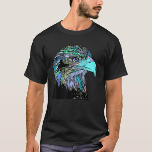 Colorful Eagle imprint american bird motief T-shirt