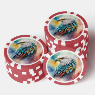 Colorful Eagle Poker Chips