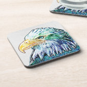 Colorful Eagle Sketch Bier Onderzetter (Linkerzijde)