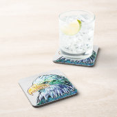 Colorful Eagle Sketch Bier Onderzetter (Rechterzijde)