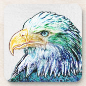 Colorful Eagle Sketch Bier Onderzetter (Voorkant)