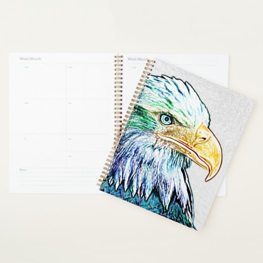 Colorful Eagle Sketch Planner (Display)