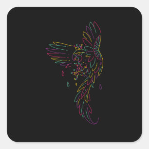 Colorful Eagle Vierkante Sticker