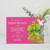 Colorful Easter Basket Brunch Uitnodiging (Staand voorkant)