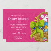 Colorful Easter Basket Brunch Uitnodiging (Voorkant / Achterkant)