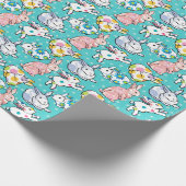 Colorful Easter Bunnies Cadeaupapier (Hoek)