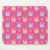 Colorful Easter Bunnies Pattern | Mousepad Muismat (Voorkant)