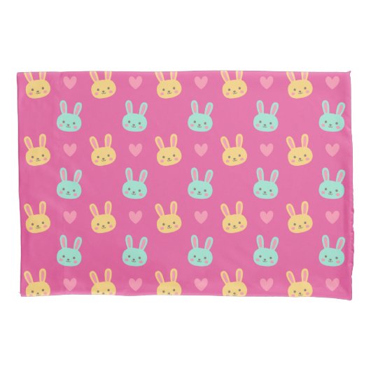 Colorful Easter Bunnies Pattern | Proefcase Kussensloop (Voorkant-Links)