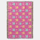 Colorful Easter Bunnies Pattern | Throw Blanket Deken (Voorkant Verticaal)