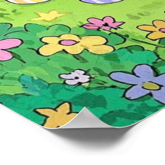 Colorful Easter Bunnies Poster (Hoek)