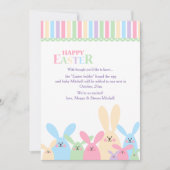 Colorful Easter Bunnies Zwangerschap Aankondiging (Voorkant)