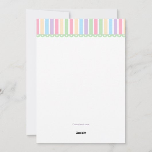 Colorful Easter Bunnies Zwangerschap Aankondiging (Achterkant)