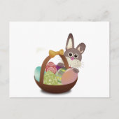 Colorful Easter Bunny and Eggs Holiday Briefkaart (Voorkant)