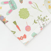 Colorful Easter Clipart Patroon Fleece Deken (Hoek)