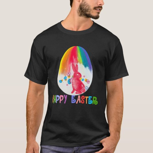 Colorful Easter Egg Happy Easter T-shirt (Voorkant)