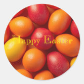 Colorful Easter Egg Hunt Classic Round Sticker  (Voorkant)