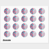 Colorful Easter Egg Hunt Classic Round Sticker  (Vel)