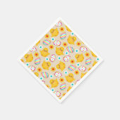 Colorful Easter Eggs and Chicken Pattern Servetten (Hoek)