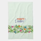 Colorful Easter Eggs- & Flowers-patroon Theedoek (Verticaal)