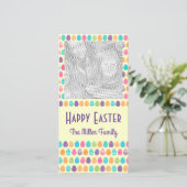 Colorful Easter Eggs foto Holiday Kaart (Staand voorkant)