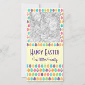 Colorful Easter Eggs foto Holiday Kaart (Voorkant)