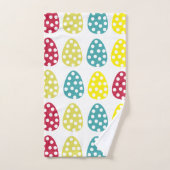 Colorful Easter Eggs Happy Easter Bad Handdoek (Handdoek)