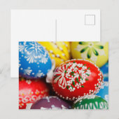 Colorful Easter Eggs, Happy Easter, Holiday Feestdagenkaart (Voorkant / Achterkant)