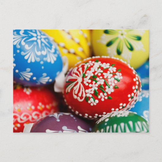 Colorful Easter Eggs, Happy Easter, Holiday Feestdagenkaart (Voorkant)