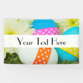 Colorful Easter Eggs, Happy Easter, Holiday Spandoek (Horizontaal)