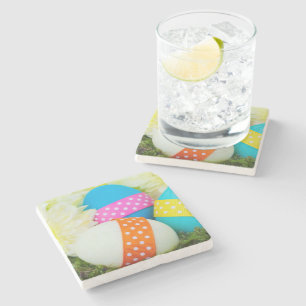 Colorful Easter Eggs, Happy Easter, Holiday Stenen Onderzetter