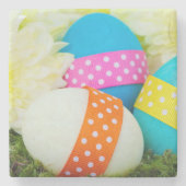 Colorful Easter Eggs, Happy Easter, Holiday Stenen Onderzetter (Voorkant)