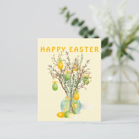 Colorful Easter Eggs Holiday Briefkaart (Staand voorkant)