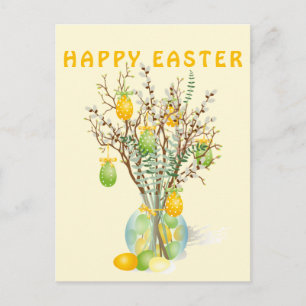 Colorful Easter Eggs Holiday Briefkaart