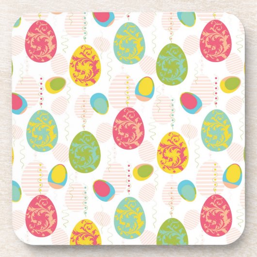 Colorful Easter Eggs Pattern Bier Onderzetter (Voorkant)