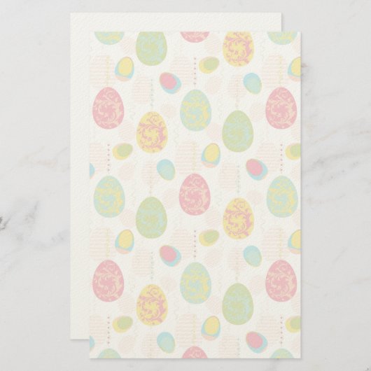 Colorful Easter Eggs Pattern Briefpapier (Voorkant / Achterkant)