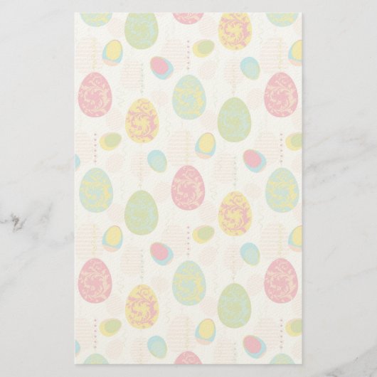 Colorful Easter Eggs Pattern Briefpapier (Voorkant)