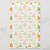 Colorful Easter Eggs Pattern Briefpapier (Voorkant)