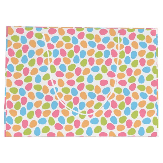 Colorful Easter Eggs Pattern Groot Cadeauzakje (Achterkant)