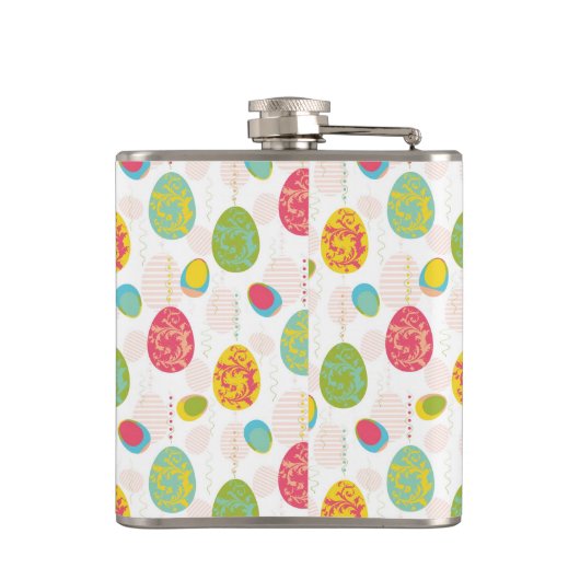 Colorful Easter Eggs Pattern Heupfles (Achterkant)