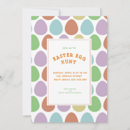 Colorful Easter Eggs Pattern Kaart