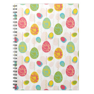 Colorful Easter Eggs Pattern Notitieboek