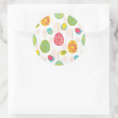 Colorful Easter Eggs Pattern Ronde Sticker (Tas)