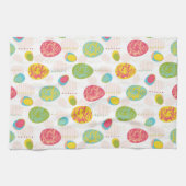 Colorful Easter Eggs Pattern Theedoek (Horizontaal)