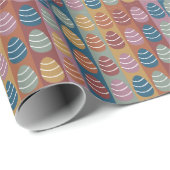 Colorful Easter Eggs Stripes Pattern Happy Easter Cadeaupapier (Rol Hoek)