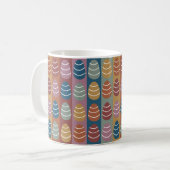 Colorful Easter Eggs Stripes Pattern Happy Easter Koffiemok (Voorkant links)