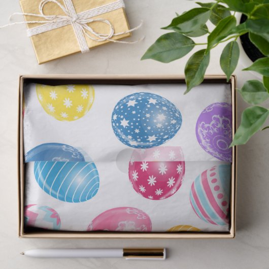 Colorful Easter Eggs Tissuepapier (Geschenk)